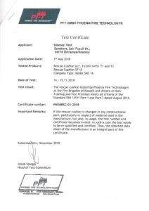 DIN 14151 T1-T3 Certificate